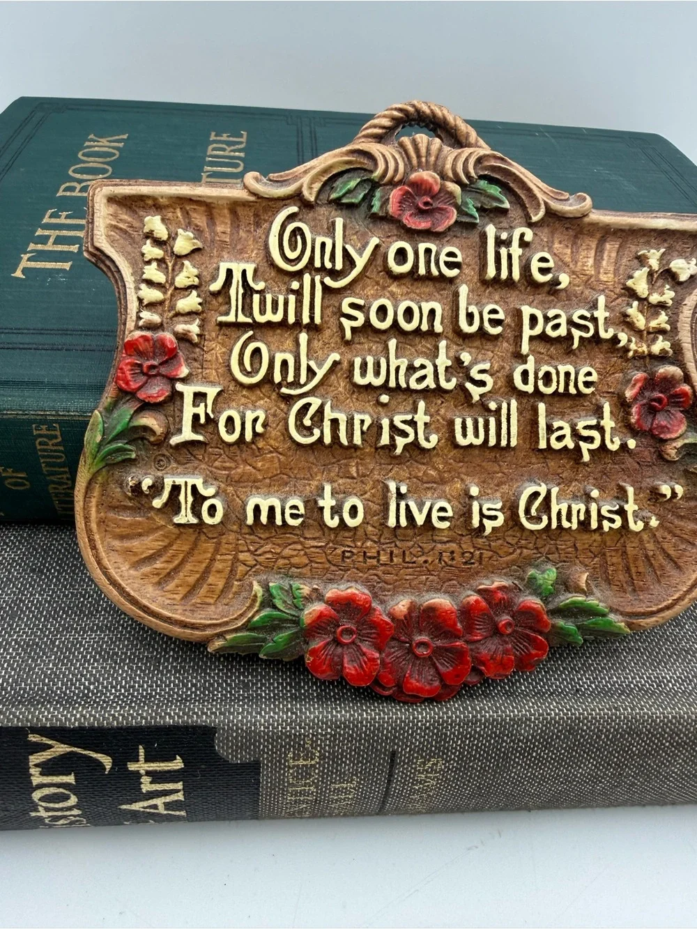 Vintage Scriptural Wall Plaque Warner Press Made in USA